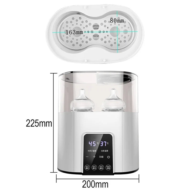 2-Bottle Multifuntion Baby Feeding Bottle Warmer Milk Warmer Fast Heater Sterilizer Accurate Temperature Control Mother-kids