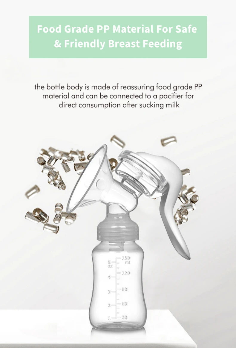 Breast Pump for Baby Feeding Manual Breast Pump Suction Small Comfortable Safe Maternity Hand Breast Pump Milk Collector Catcher