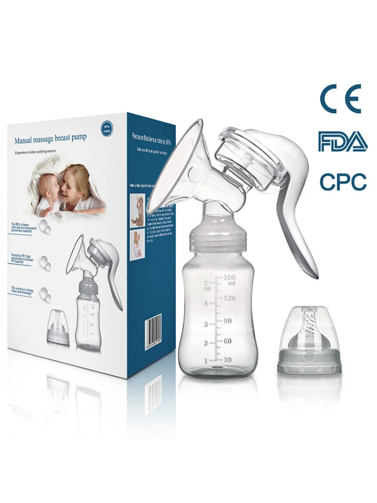 Breast Pump for Baby Feeding Manual Breast Pump Suction Small Comfortable Safe Maternity Hand Breast Pump Milk Collector Catcher