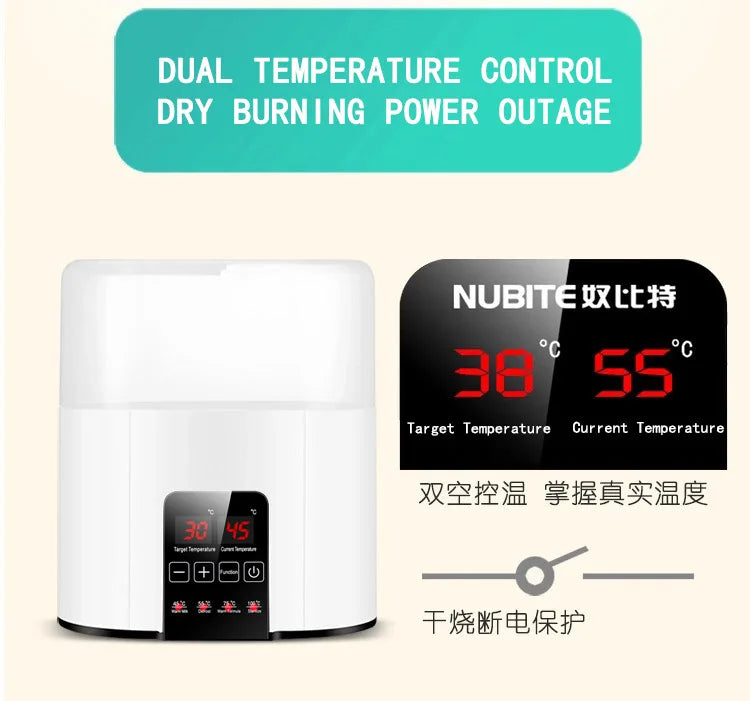 2-Bottle Multifuntion Baby Feeding Bottle Warmer Milk Warmer Fast Heater Sterilizer Accurate Temperature Control Mother-kids