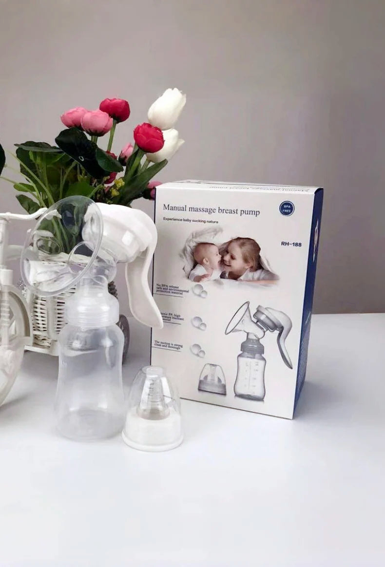 Breast Pump for Baby Feeding Manual Breast Pump Suction Small Comfortable Safe Maternity Hand Breast Pump Milk Collector Catcher