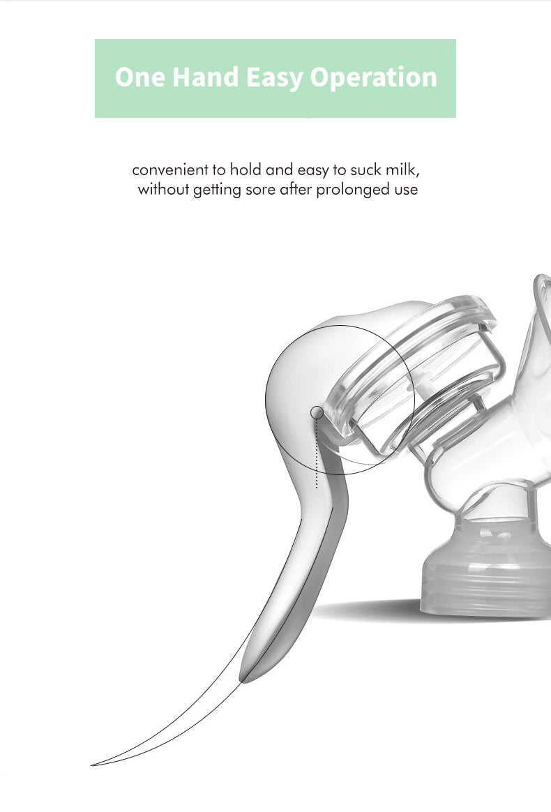 Breast Pump for Baby Feeding Manual Breast Pump Suction Small Comfortable Safe Maternity Hand Breast Pump Milk Collector Catcher