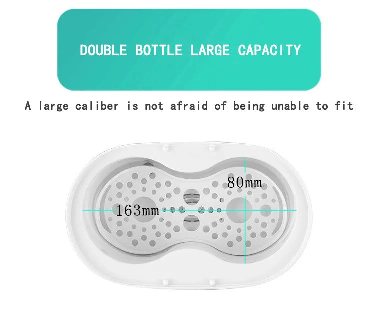 2-Bottle Multifuntion Baby Feeding Bottle Warmer Milk Warmer Fast Heater Sterilizer Accurate Temperature Control Mother-kids